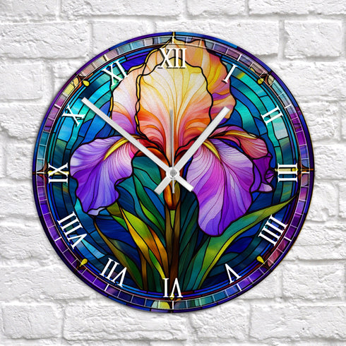 Iris Suncatcher Effect Clock